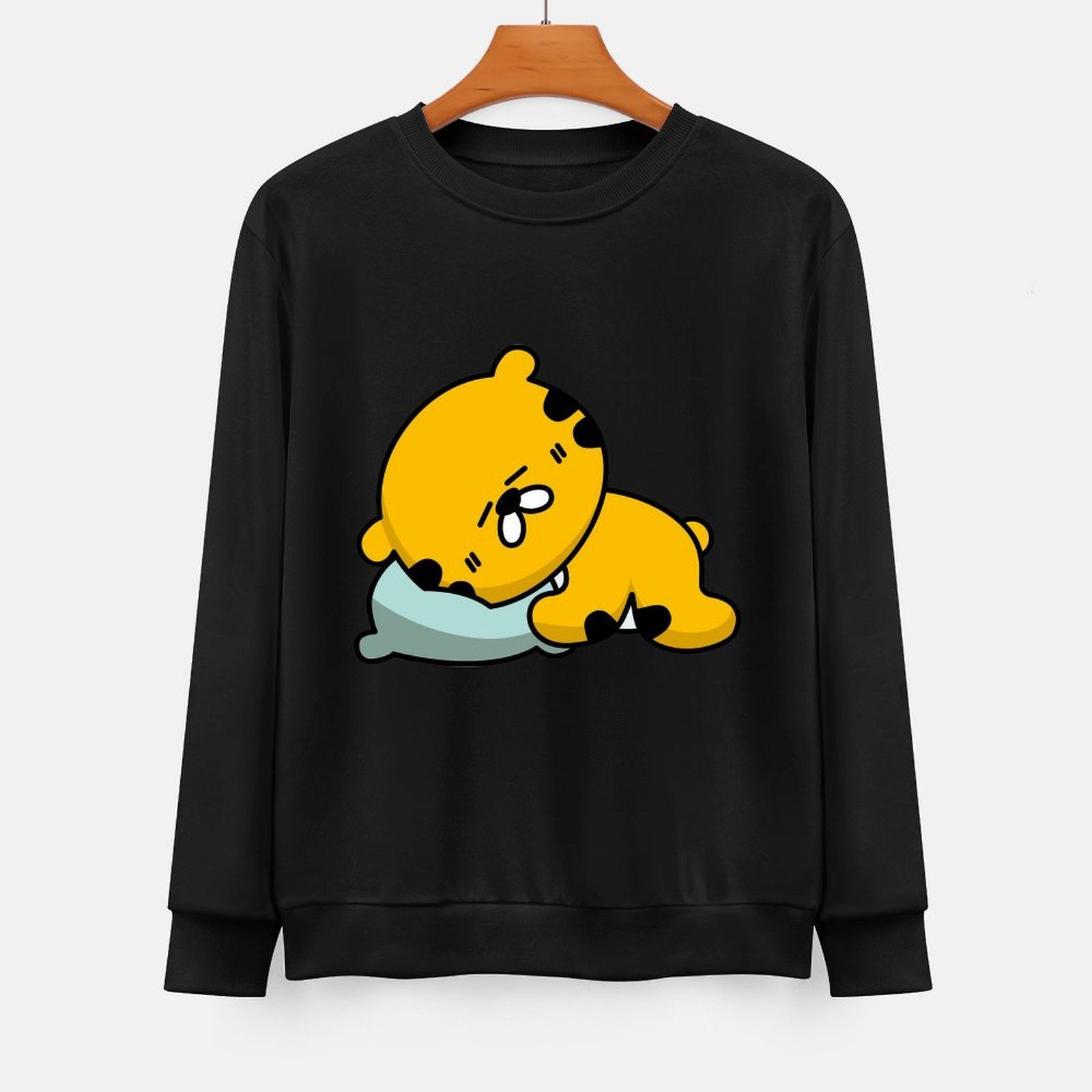 Front Patterned Long Sleeve TopSmoothWear Pocket Tee